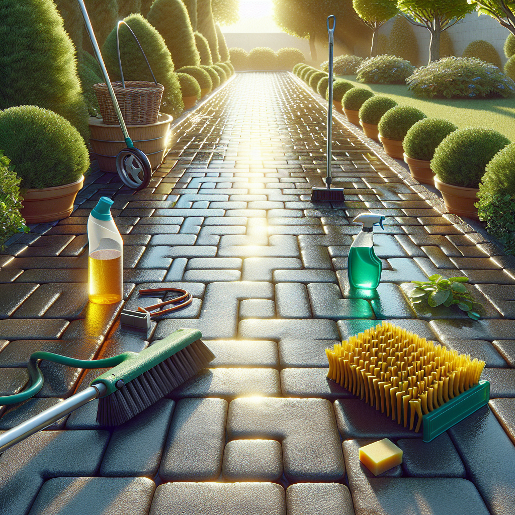 how to clean a paver driveway