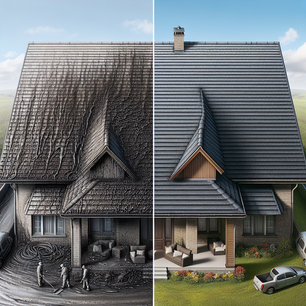 how to get rid of black streaks on roof