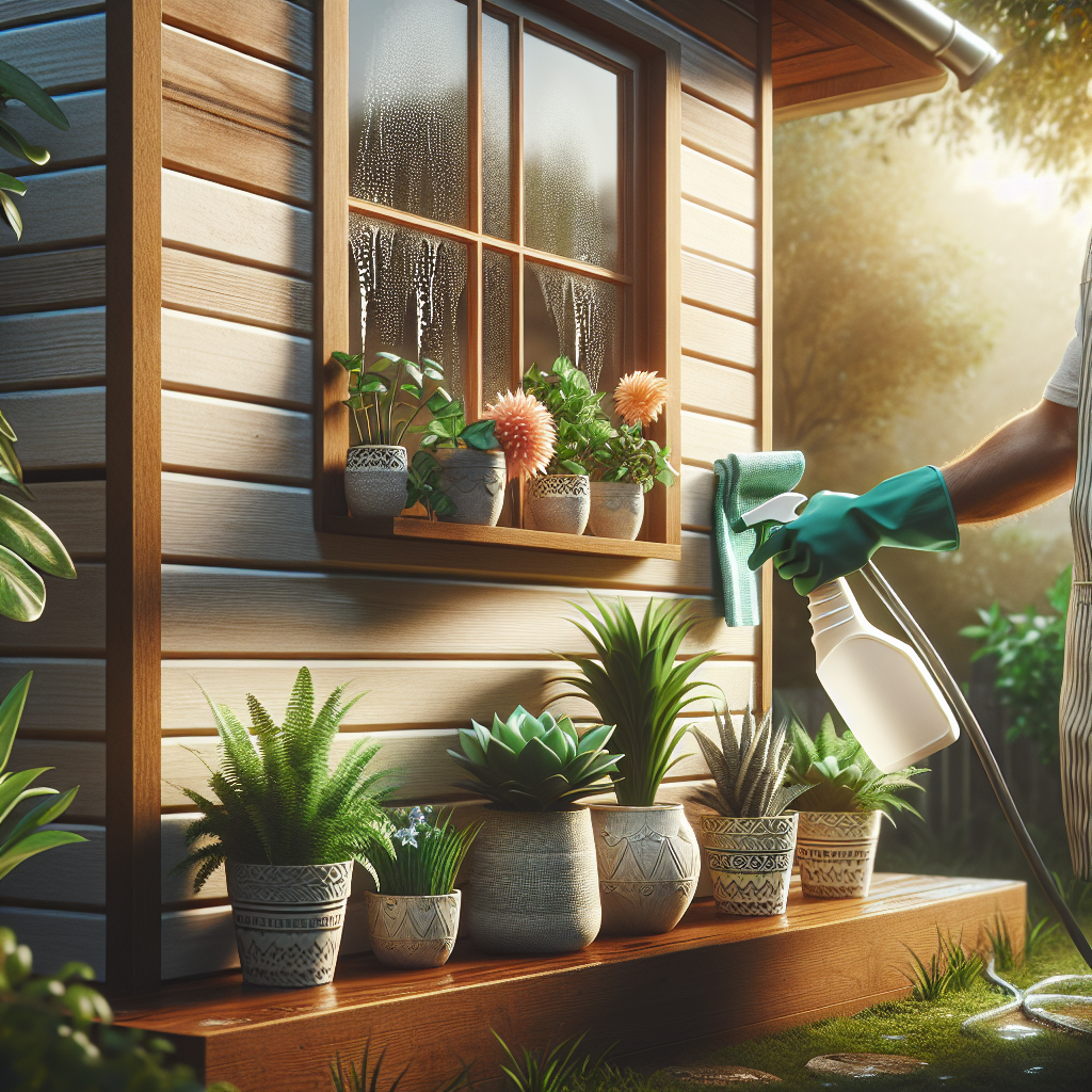 how to clean around plants when washing house