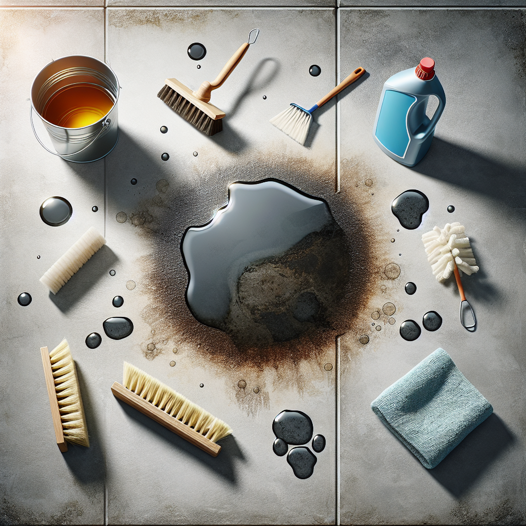 how to remove oil stains from concrete
